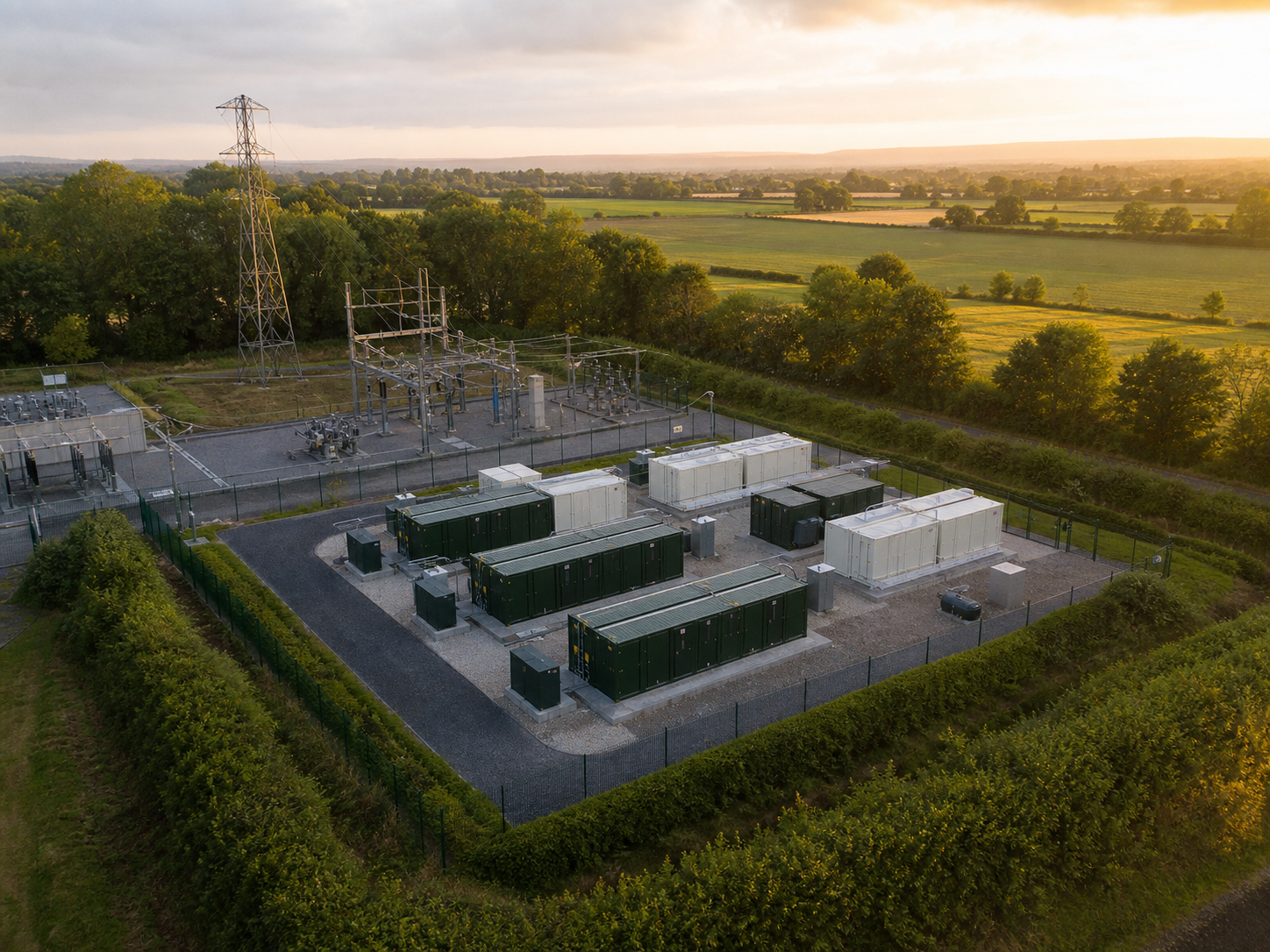 Site de stockage par batteries à proximité d'un poste électrique